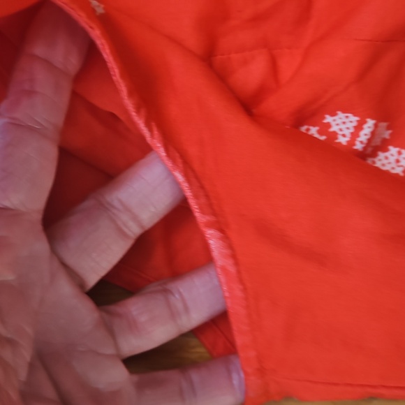 FARM RIO X ANTHROPOLGIE Multi Tiered , Eyelet CORAL ORANGE MAXI XL - Picture 4 of 15